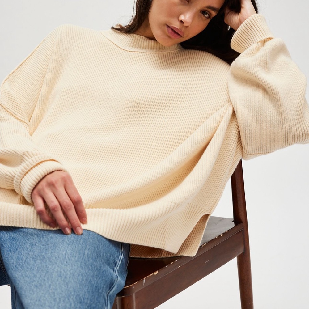 free people cream easy street tunic